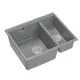 LOGAN 150 zlewozmywak granitowy szary 56 x 46 x 22 cm podwieszany